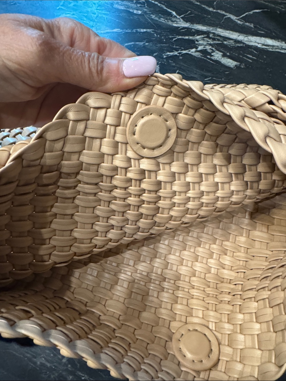 Woven Shoulder Hobo Bag in Beige - Picture 6 of 9